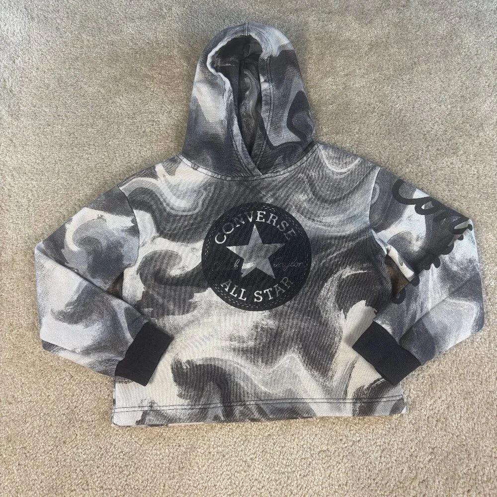Converse All Star Chuck Taylor Hoodie Pullover Girls Youth Sz M 10-12 Yrs F419